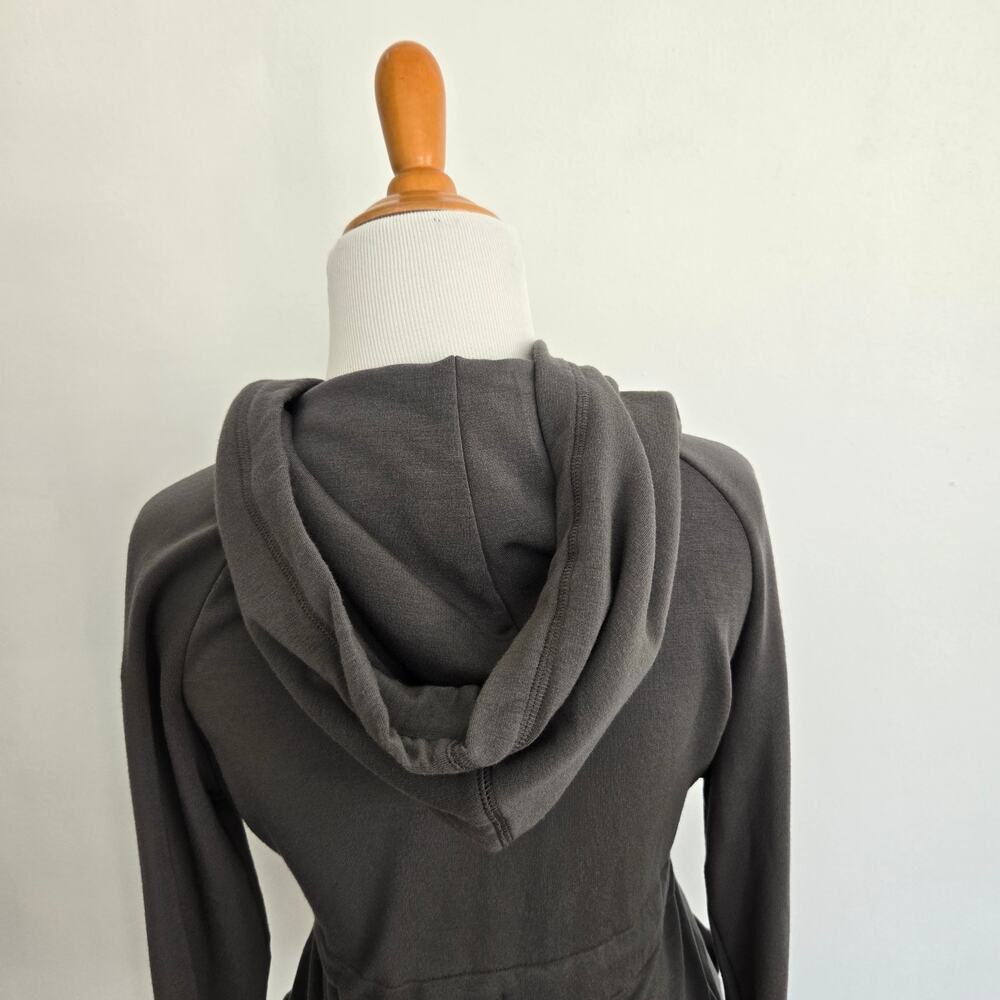 Athleta Clarity Cinch Open Cardigan Modal Gray Soft Sweatshirt Women Small - Picture 9 of 14